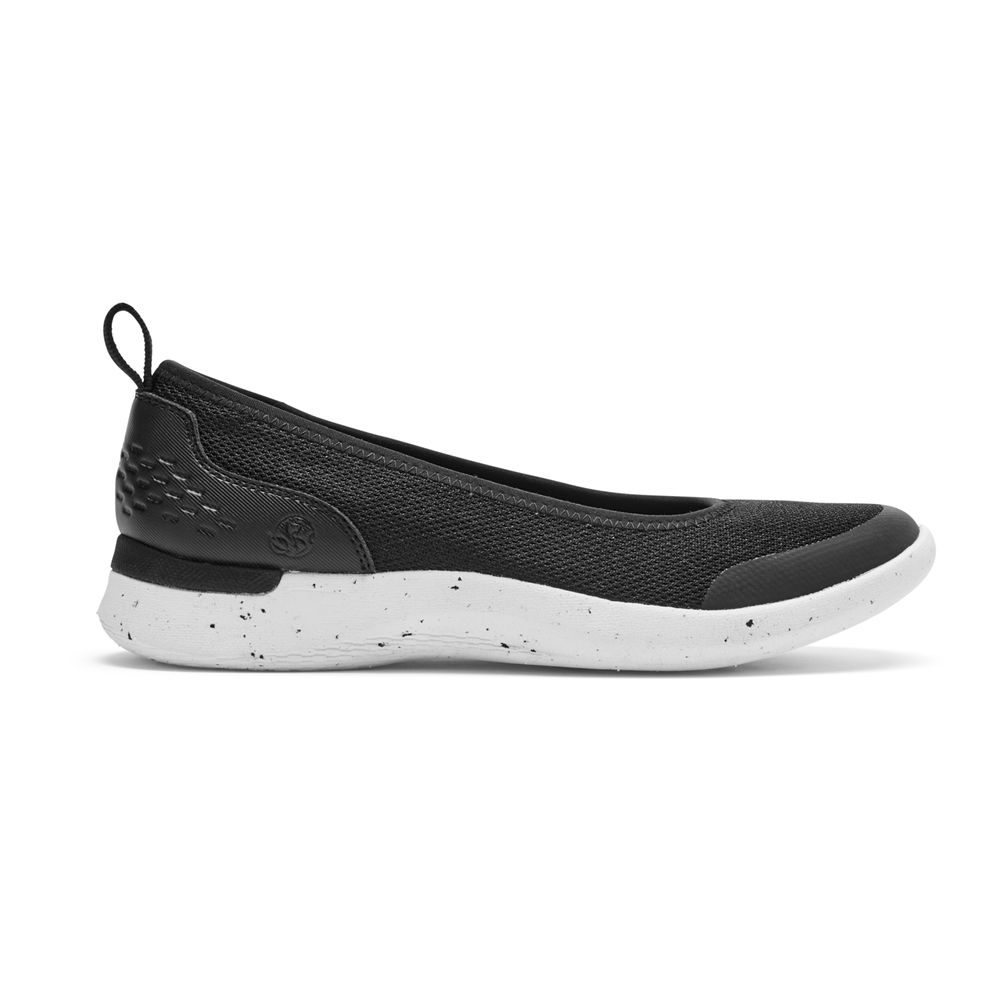 Balerini Rockport Dama Truflex Fly Knit plată Negrii - Romania 4230-LQJTM